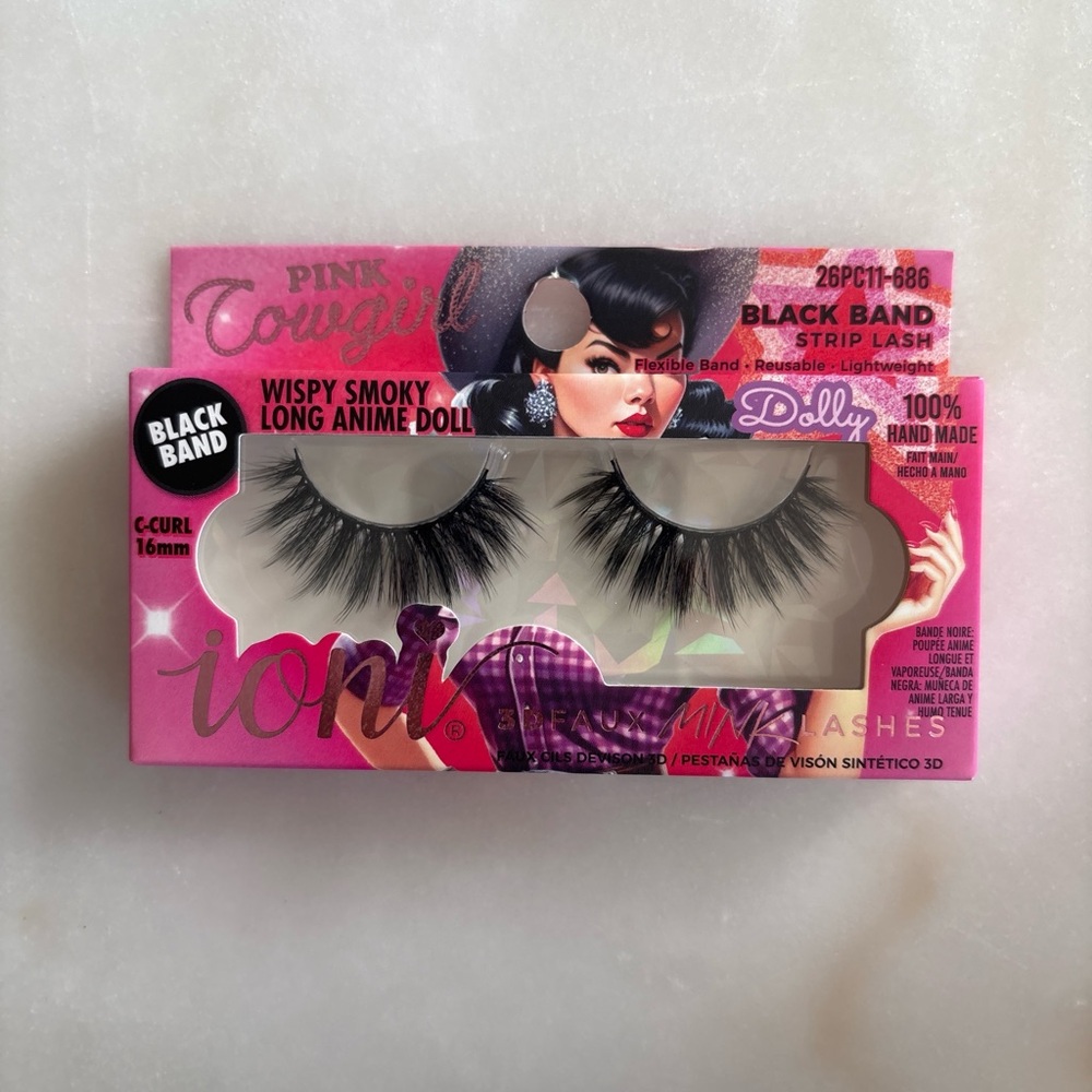 Ioni Cowgirl “Dolly” Wispy Smoky Long False Lashes 16mm